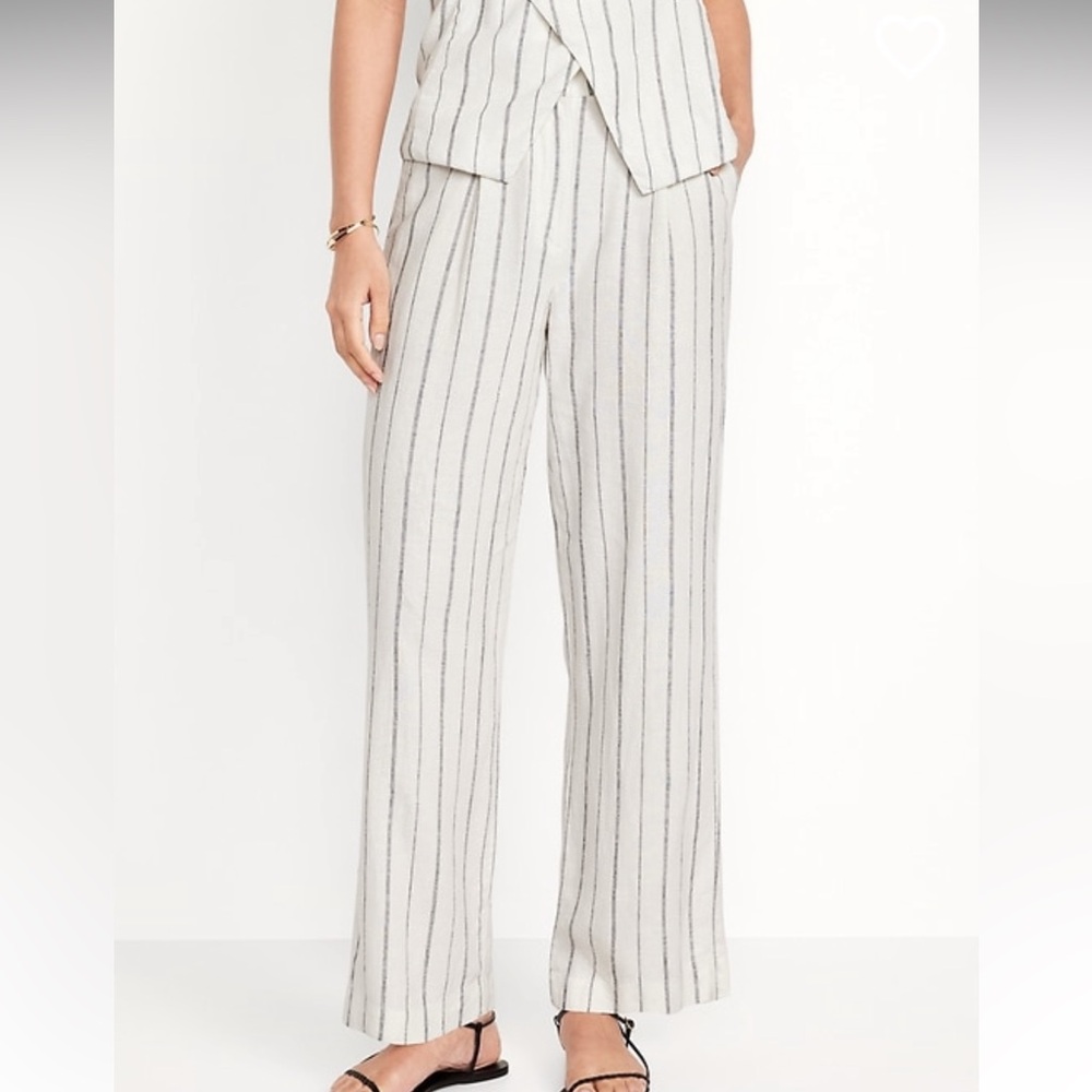 NWT High waisted linen pants trousers